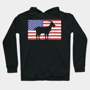 United States –– American Flag & Goat Hoodie